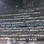 KLAGENFURT,AUSTRIA,02.OCT.24 - SOCCER - UEFA Champions League, SK Sturm Graz vs Club Brugge. Image shows fans of SK Sturm Graz with a banner. 
Photo: GEPA pictures/ Matthias Trinkl