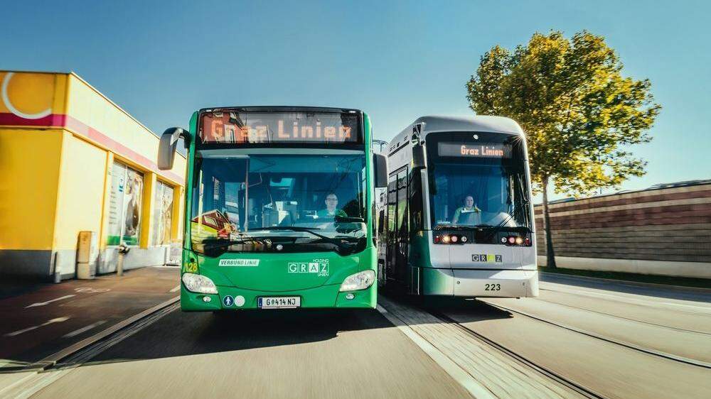 Bim, Bus (und Bahn) sind seit 1994 im Verkehrsverbund unterwegs. Platzhirsch sind die Graz-Linien (1994 noch GVB)