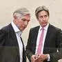 Ex-Finanzminister Karl Heinz Grasser (r.) und Lobbyist Walter Meischberger während des Buwog-Prozesses im Wiener Straflandesgericht.