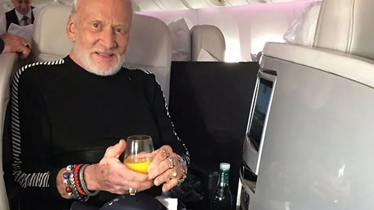 Sehr entspannt: Buzz Aldrin 