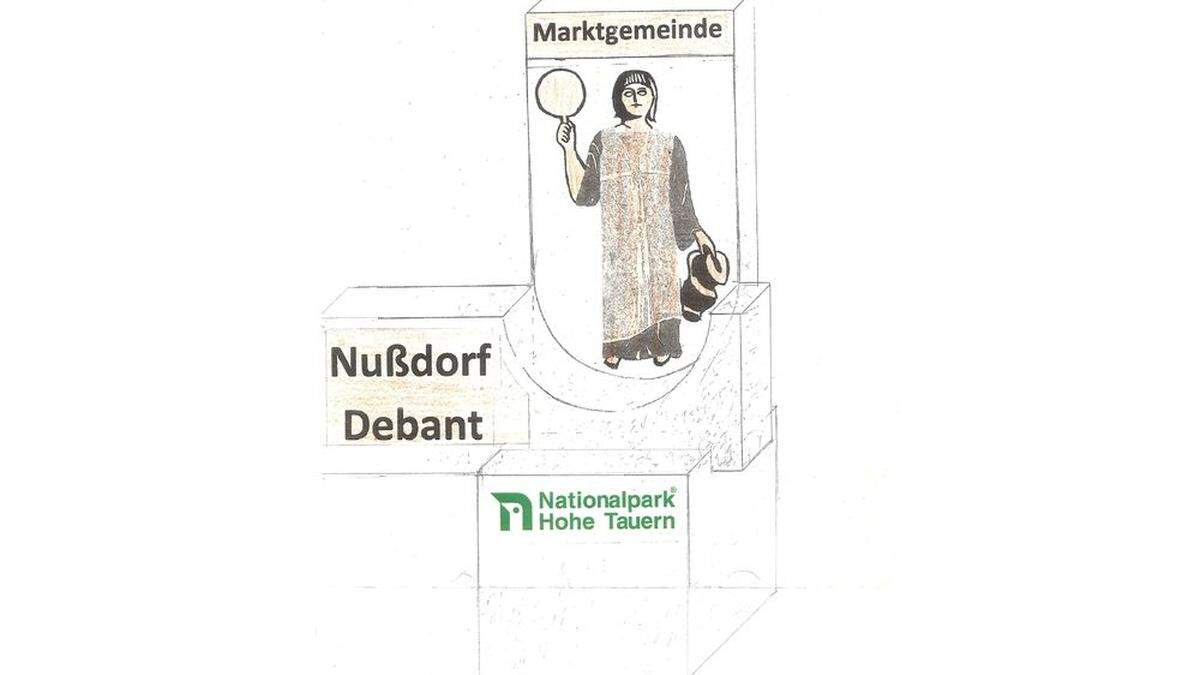 Die Skulptur „Norische Mädchen“ wird an drei Ortseinfahrten in Nußdorf-Debant aufgestellt 