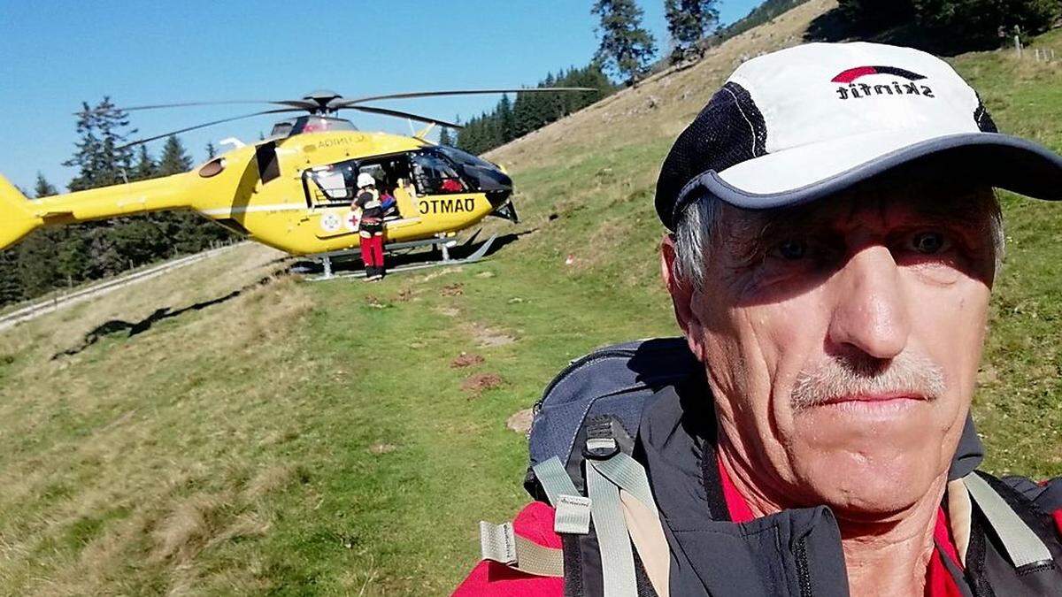 Mit dem Hubschrauber musste die Wanderin geborgen werden.