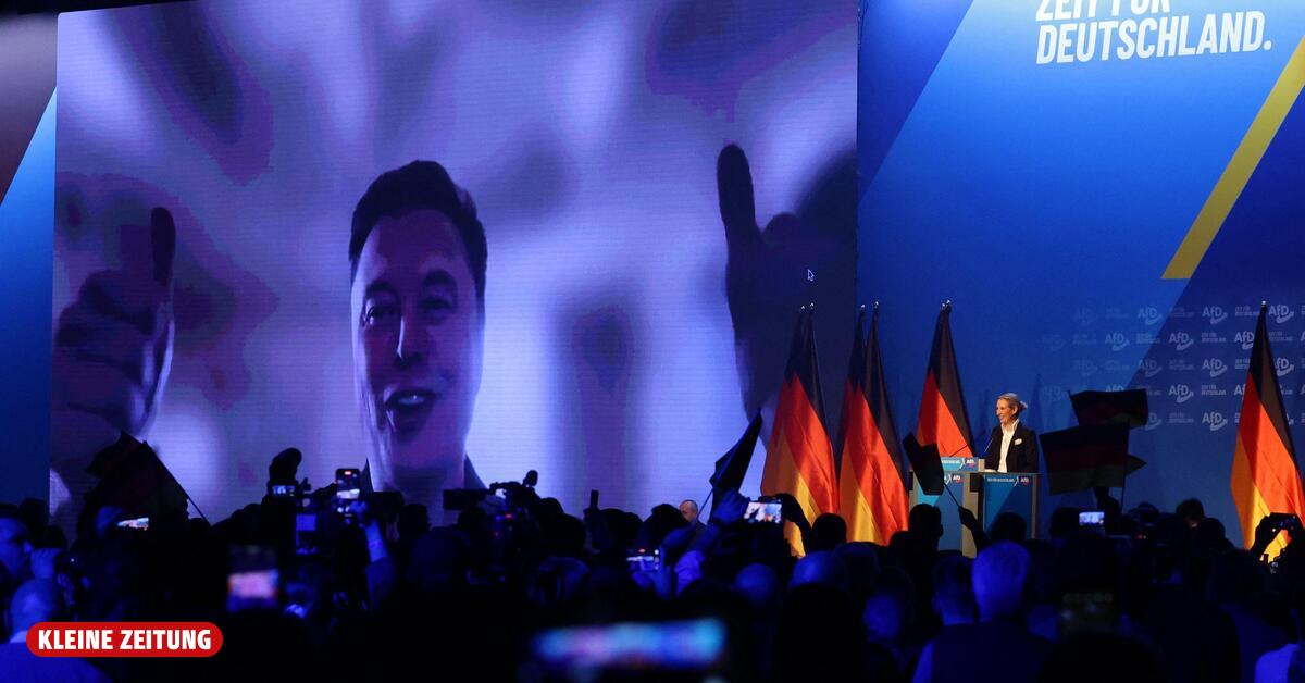 Elon Musk gratuliert AfD auf X zum Sieg: 