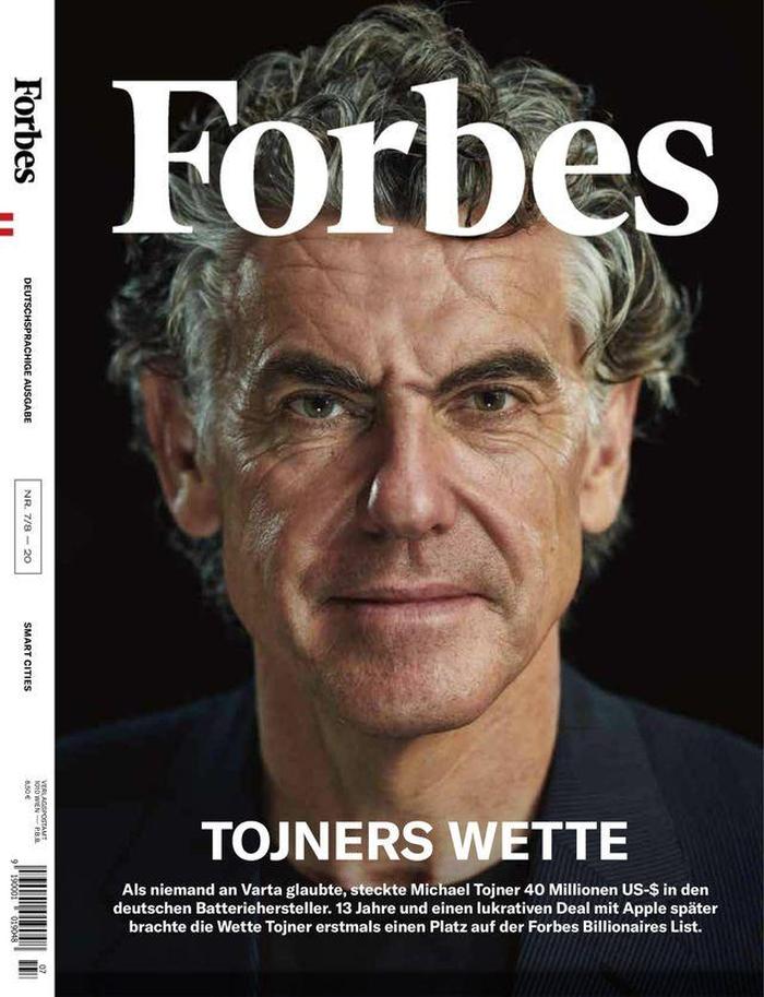 Tojner am „Forbes“-Cover. „Austria‘s Mister 300 Prozent“