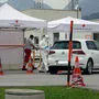 Am Mittwochnachmittag nahm die erste Corona-Teststraße in Liezen ihren Betrieb auf 