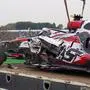 Auch  Oliver Bearmans Bolide wurde in Mitleidenschaft gezogen
