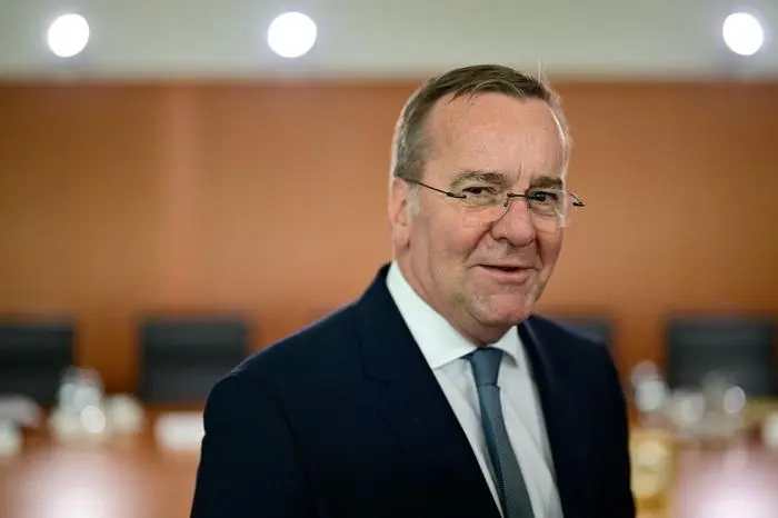 German Defence Minister Boris Pistorius arrives to attend the last meeting of the outgoing cabinet at the Chancellery in Berlin on April 30, 2025. (Photo by John MACDOUGALL / AFP)