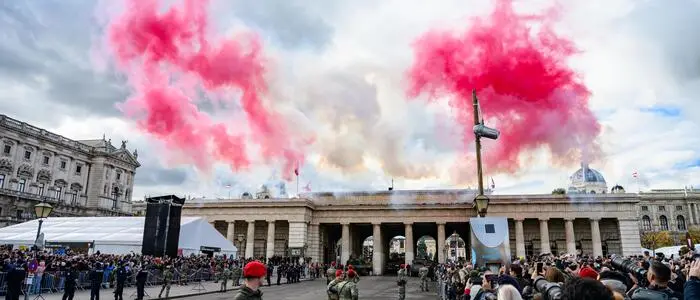 Nationalfeiertag am Heldenplatz in Wien