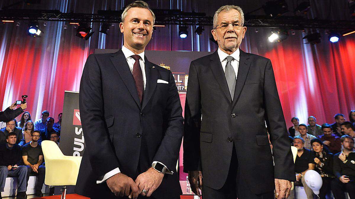 Knappes Duell: Norbert Hofer, Alexander van der Bellen