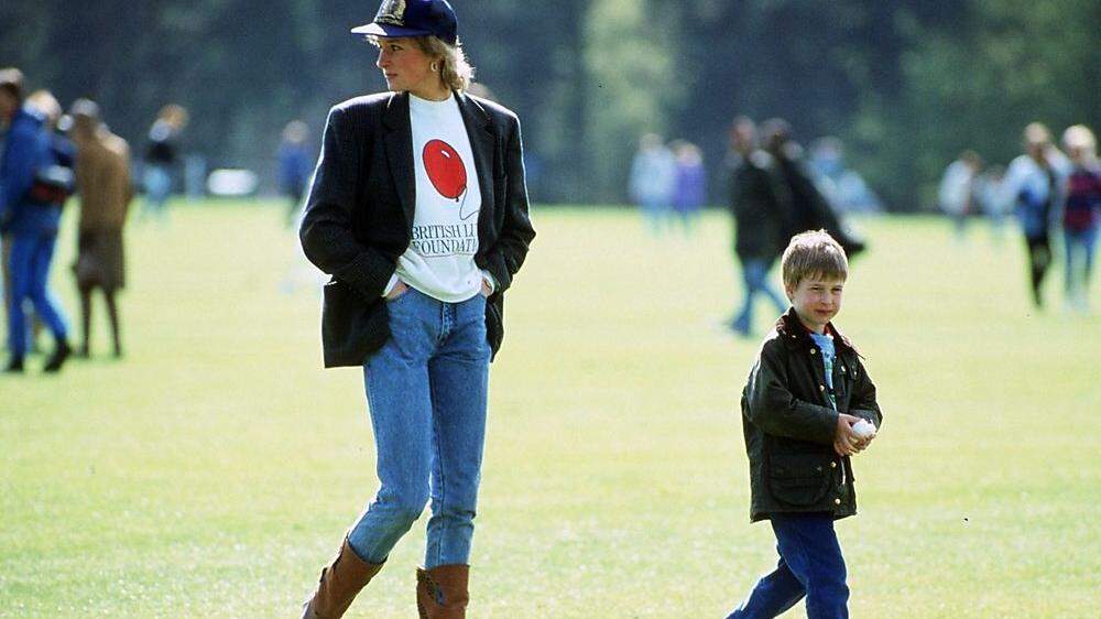 Diana mit Prince William bei einem Polo-Turnier 