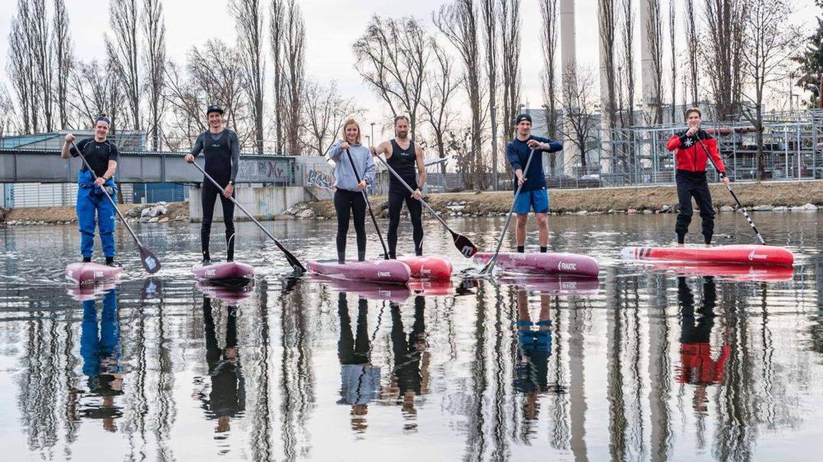 Täglich wird auf der Mur trainiert: Die Sportler des SUP Sportclub Graz