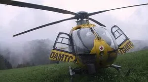 Der Verletzte wurde mit dem C11 ins Krankenhaus geflogen