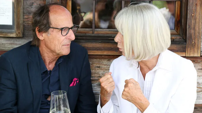 Maler und Fotograf Manfred Bockelmann mit Erika Pluhar