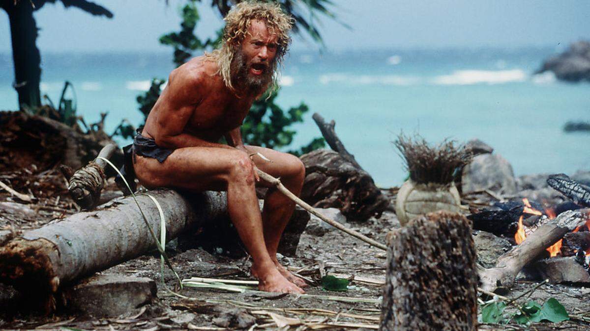 Tom Hanks in Cast Away - mit seinem Volleyball Wilson