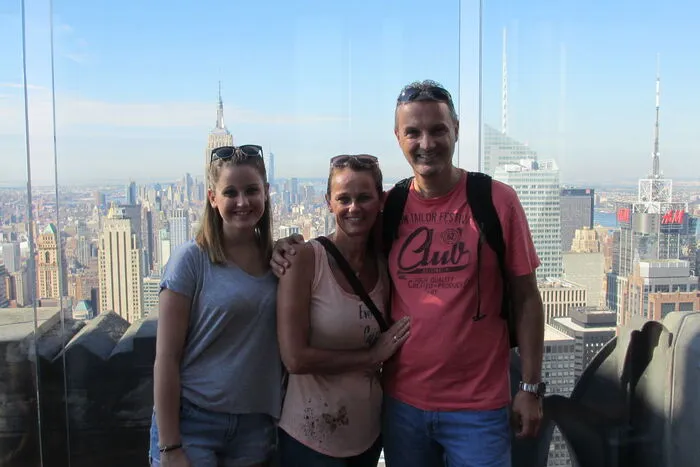 Familie Graf im Urlaub in New York: Hartmut Graf mit Gattin Karin und Tochter Julia