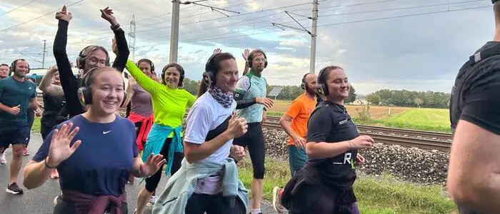 In Tillmitsch wurde auf der sieben Kilometer langen Strecke zu Bewegung und Party geladen