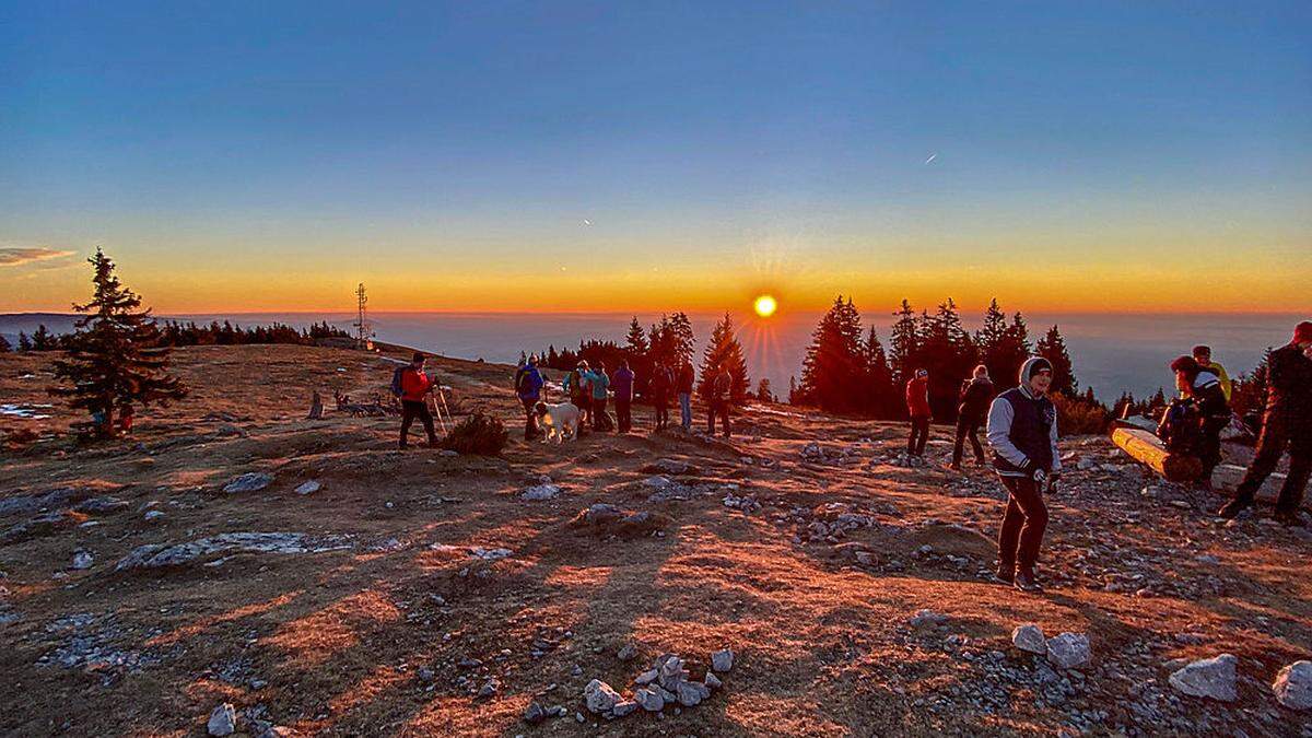 Sonnenaufgang am Schöckl