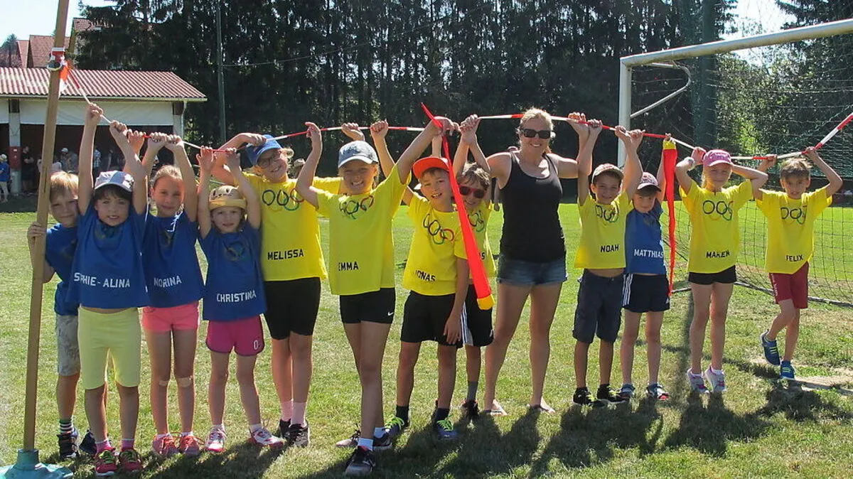 Rund 137 Schüler der Volksschule Bad Waltersdorf nahmen an der Volksschulolympiade teil 