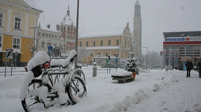 Der Bezirk Südoststeiermark bekommt heute Neuschnee.