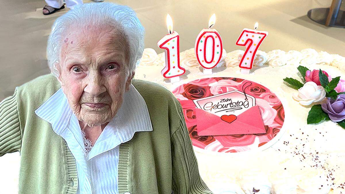 Erika Strohrigel feierte mit Familie, dem Personal des Seniorenhauses Menda und Ehrengästen ihren 107. Geburtstag