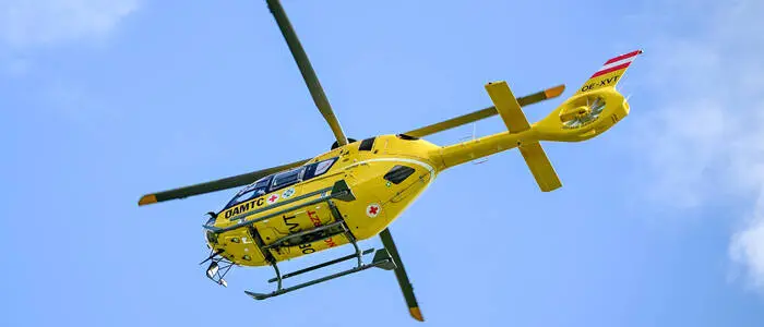 Der Notarzthubschrauber  barg den Leichnam