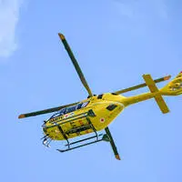 Der Notarzthubschrauber  barg den Leichnam