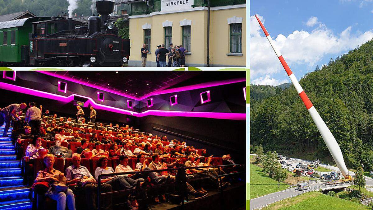 Weiz hat wieder ein Kino, die Feistritztalbahn war in aller Munde und auf die Sommeralm wurde ein neues Windrad geführt