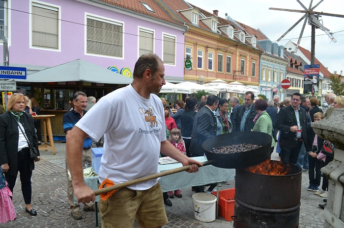 Angefangen von der reichhaltigen Produktpalette der weststeirischen Weinbauern über regionale Schmankerl wie Kastanien, Spanferkel und diverse Kürbisgerichte bis hin zu einem Kunsthandwerkermarkt, für jeden der zahlreichen Besucher war an diesem Wochenende etwas dabei.