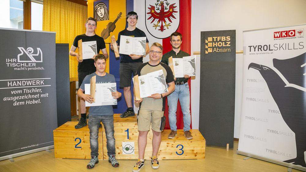 So sehen Sieger aus: Leonhard Weiskopf, David Tabernig, Silvano Ladner und Felix Weithaler 