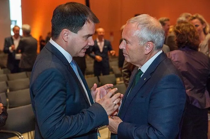 LH-Stellvertreter Michael Schickhofer und Christian Purrer, Vorstandssprecher der Energie Steiermark