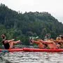Auch Stand-up-Paddle-Yoga wird angeboten