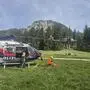 Je ein Hubschrauber von Polizei und Bundesheer am Dienstag im Einsatz am Tausing