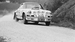 Alpenfahrt 1973 | Der Kärntner Klaus Russling im Porsche 911, 1973 bei der Alpenfahrt