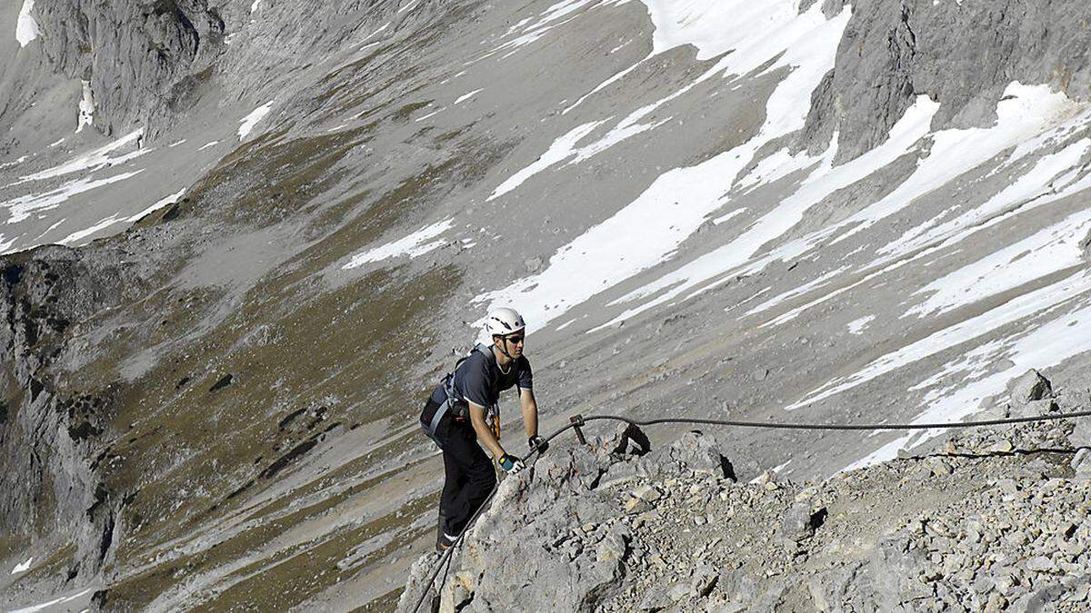 Die Klettersteige am Dachstein gehören zu den schwersten