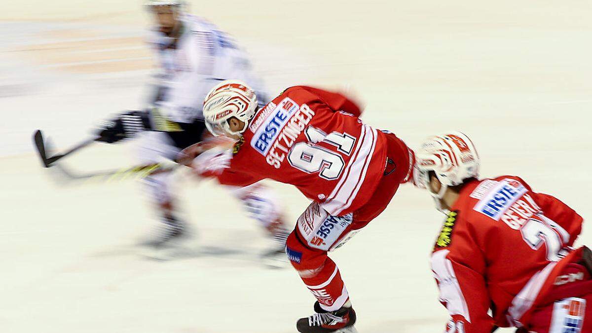 Schießt immer scharf. In der aktuellen Saison brachte es Oliver Setzinger bisher auf 13 Tore und 22 Assist für den KAC