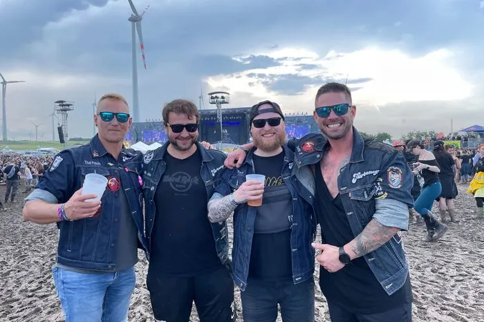 Jeans-Liebhaber: Tony (33), Christian (39), Stefan (38) und Florian (39) aus Sachsen