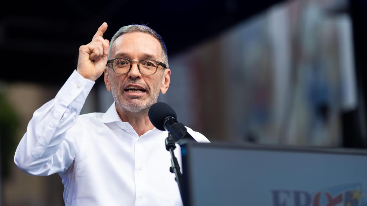  Bundesparteiobmann Herbert Kickl bei einer Wahlkampfveranstaltung in Wien 