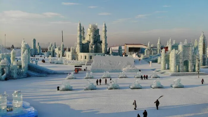 Harbin, Chinas "Eisstadt", richtet in diesem Jahr wieder ein Eis- und Schneefestival aus.