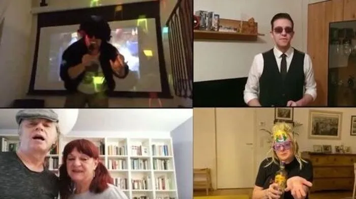 Das Narrenkartell gratuliert seinem Obmann zum Bühnenjubiläum. Aufgenommen wurde das Video von Vulkan TV, zu sehen ist es auf Youtube.