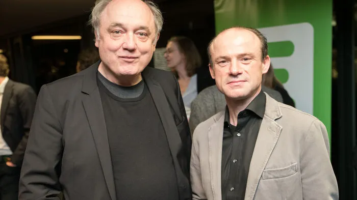 Beide im Eröffnungsfilm zu sehen: die Schauspieler Karl Fischer als Franz Murer und Gerhard Liebmann