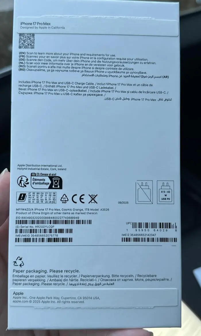 Das Handy war originalverpackt und die Seriennummer bestand den Check