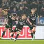 GRAZ,AUSTRIA,02.FEB.24 - SOCCER - UNIQA OEFB Cup, quarterfinal, SK Sturm Graz vs FK Austria Wien. Image shows the rejoicing of Alexander Prass, Tomi Horvat and David Schnegg (Sturm).
Photo: GEPA pictures/ Chris Bauer