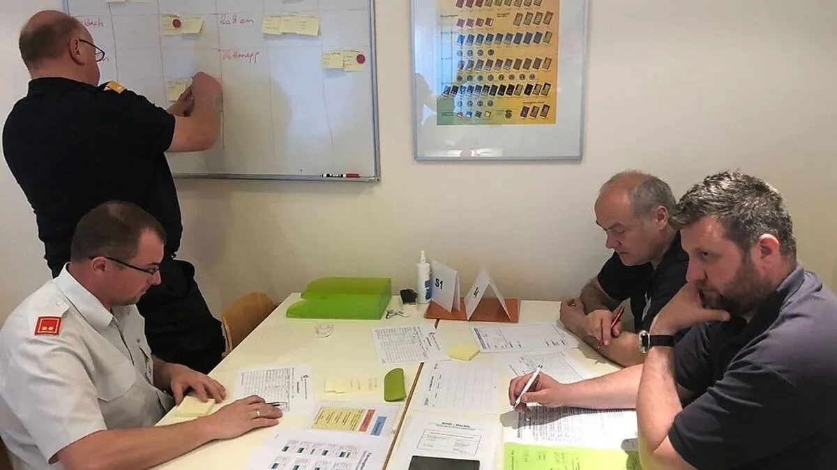 Die Einsatztrupps werden koordiniert