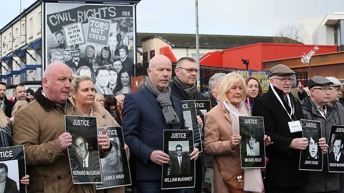 Demonstration der Hinterbliebenden in Derry