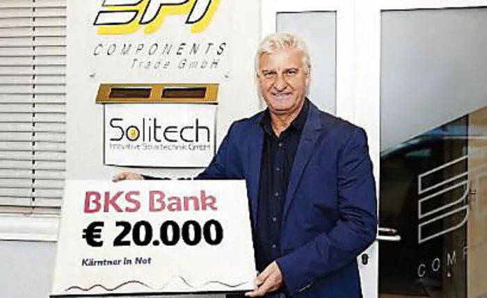 Unternehmer Christian Brugger aus Seeboden spendet seit Jahren für „Kärntner in Not“: heuer privat und über seine Firmen 20.000 Euro