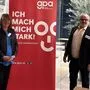 "Impfen ja, Impfpflicht nein": Christian Steinborn (BR-Vorsitzende-Stv. Kastner & Öhler), Beatrix Eiletz (BR-Vorsitzende Volkshilfe Steiermark), Norbert Schunko (GF GPA Steiermark) und Brigitte Schwarz-Stine (BR-Vorsitzende Wiki Steiermark), v.l.