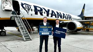 Ryanair-Manager Andreas Gruber, Airport Klagenfurt-Chef Maximilian Wildt: „Intensive Gespräche“