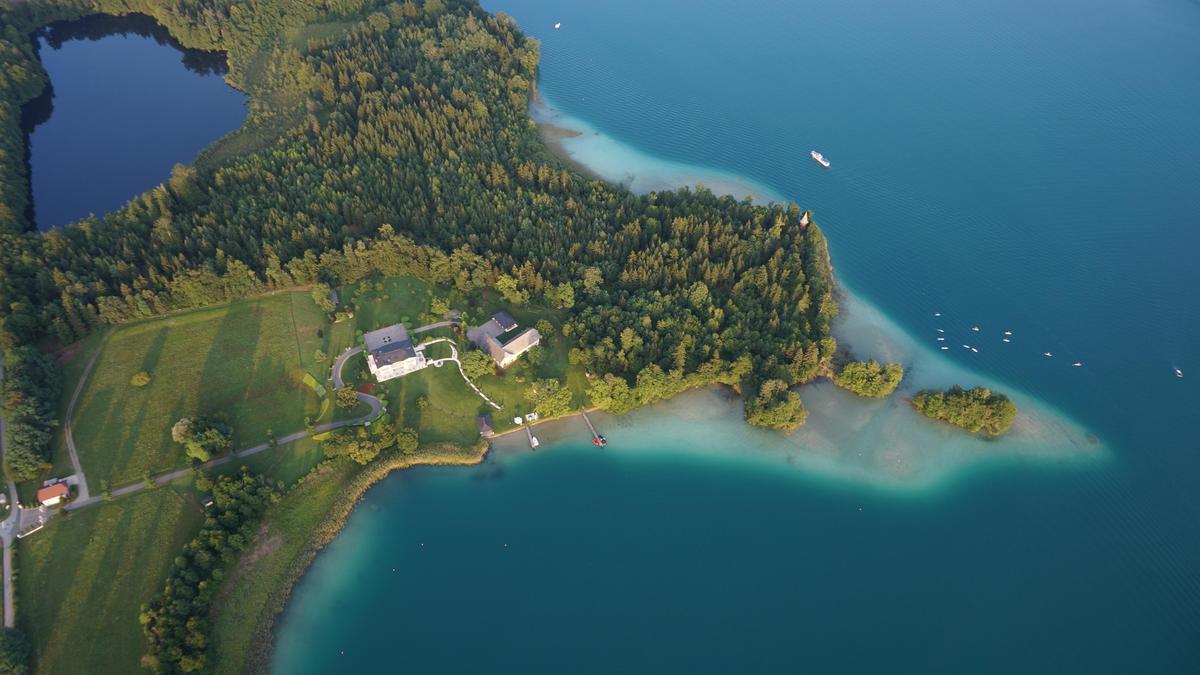 Blick auf das Naturschutzgebiet Walterskirchen aus der Luft