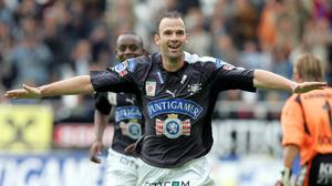 Sturm-Legende Mario Haas traf beim bisher letzten Bundesliga-Derby gegen den GAK zum 1:0-Endstand