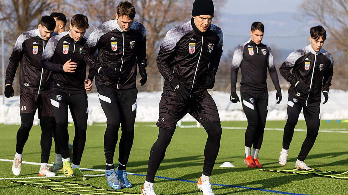 Zurück in Wolfsberg laufen die Vorbereitung auf das Cup-Spiel am Freitag 